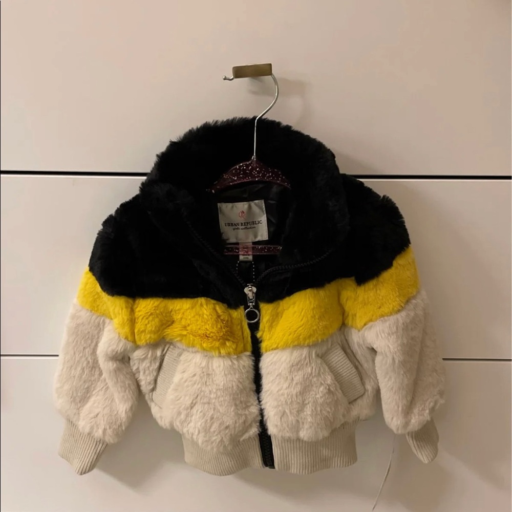 Urban Republic Faux Fur Baby Jacket 12M Nordstrom